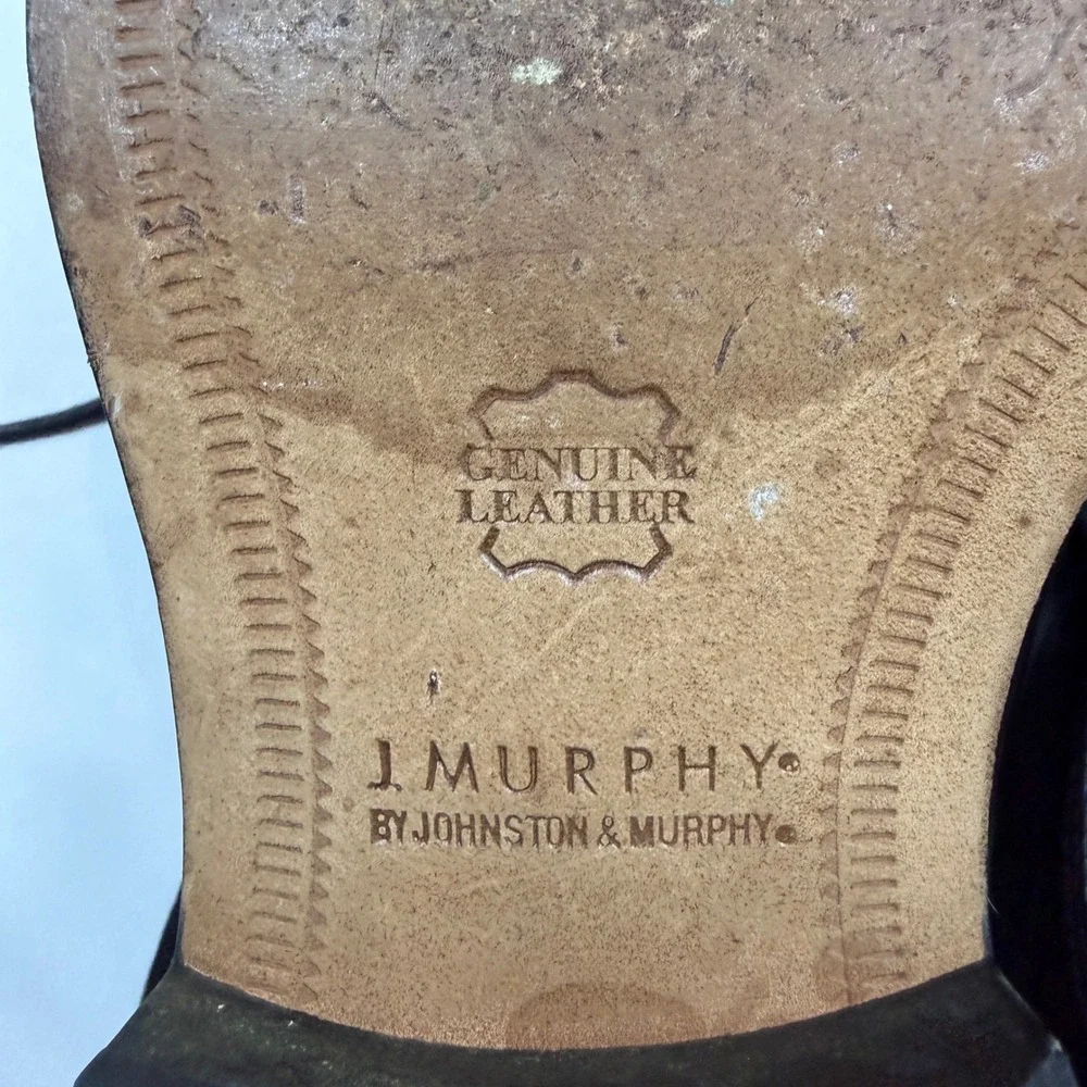 Johnston & Murphy J. Murphy Derby Men 7M Burgundy Leather Cap Toe 59-11703